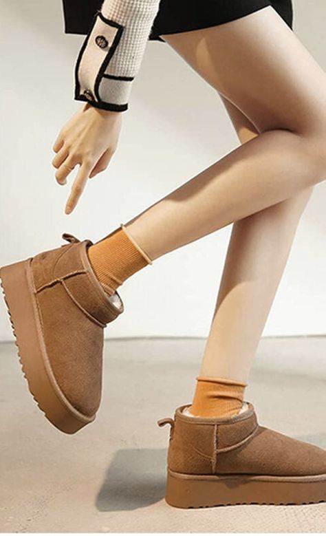 Platform Uggs #uggs #uggbootsforwomen #bootsforwomen #platform Platform Uggs, Ugg Ultra Mini, Boot For Women, Short Ankle Boots, Platform Sneakers, Outfit Details, Amazon Fashion, Ugg Boots, Snow Boots