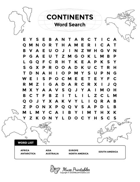 Free printable continents word search. Download it at https://museprintables.com/download/word-search/continents/ Geography Word Search, Nelson Handwriting, Science Word Search, Spring Word Search, Ingles Kids, Fun Word Search, Ocean Words, Kids Word Search, Free Printable Word Searches