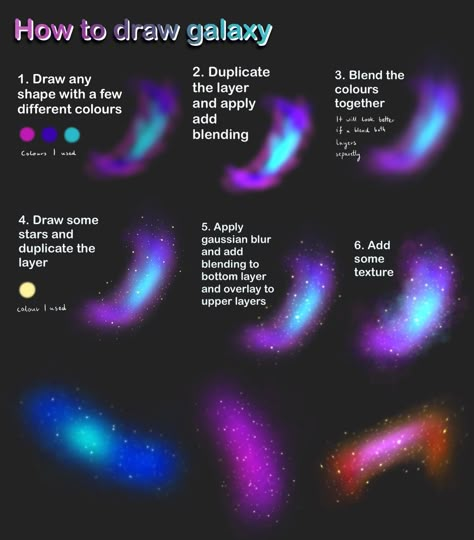 How To Draw Hologram Effect, How To Draw Galaxy Digital, How To Draw Space Digital, Milky Way Drawing Simple, Galaxy Art Tutorial, How To Draw Space Galaxies, Galaxy Eyes Drawing, Iridescent Digital Art Tutorial, Space Drawing Tutorial