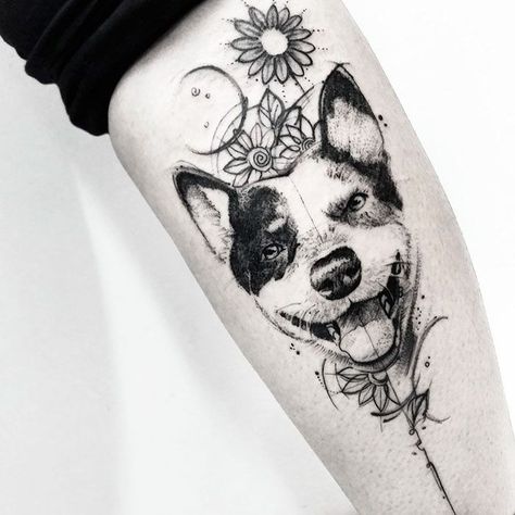 10 Of The Best Dog Tattoo Ideas Ever - Tap the pin for the most adorable pawtastic fur baby apparel! You'll love the dog clothes and cat clothes! <3 Tatoo Dog, Pitbull Tattoo, Petit Tattoo, Omerta Tattoo, Handpoke Tattoo, Inspiration Tattoos, Disney Tattoo, Memorial Tattoos, Home Tattoo