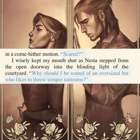 The Flirty Badass Of Velaris on Instagram: “HONESTLY I WANT CASSIAN TO BE NESTAS MATE, like they are made for each other!!! It so cute when the fight!! #nestaarcheron #nestaandcassian…” Feyre Giving Birth, Acomaf Funny, Cassian And Nesta Fanart, Acotar World, Suriel Acotar, Sjm Memes, Feyre Acotar, Rhysand Acotar, Acotar Fanart