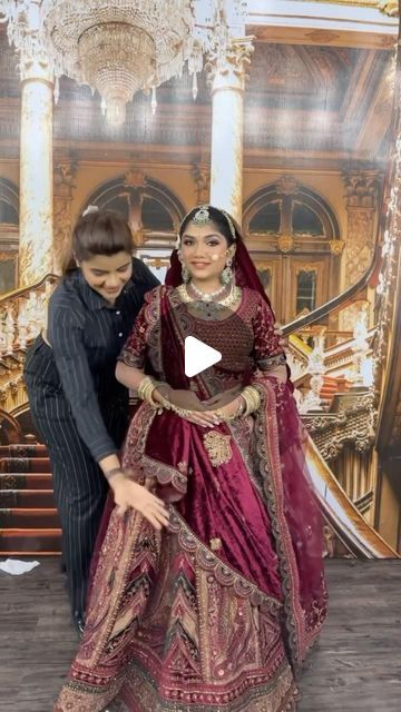 2.3M views · 92K likes | 𝗕𝗶𝗷𝗮𝗹 𝗚𝗮𝗱𝗮 𝗠𝗮𝗸𝗲𝗼𝘃𝗲𝗿𝘀 on Instagram: "Day - 143 ✅ In Which style you can Drape this Dupatta?  A) Western B) Traditional   To WIN Amazing Gifts 🎁 on Daily Basis 👇🏼  1. Comment Your Answers A Or B 2. Share This Reel in your stories & Tag @bijalgadamakeovers   We Will Select Lucky Winner Daily & It Will Be Announced On Instagram Story 👍  To claim Gift Send your postal address within 24 hours👍  #bijalgadamakeovers #mua #makeup #fashion" 3 Dupatta Lehenga Bridal, 2 Dupatta Bridal Lehenga, Duptta Wraping On Bridal Lehnga, Dupatta Draping Styles For Bride, Duppata Draping Style On Lehanga, Bridal Dupatta Draping Styles Indian, Bridal Lehenga Dupatta Draping Style, 2 Dupatta Draping, Bride Dupatta Draping