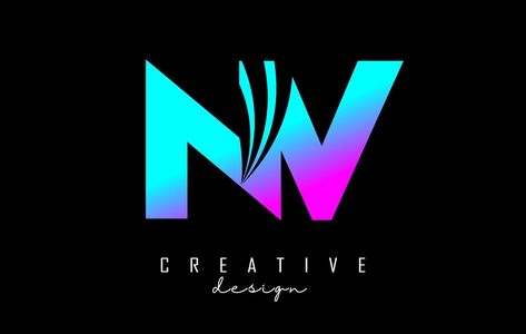 Creative colorful letters NV n v logo with leading lines and road concept design. Letters with geometric design. Nv Logo, Leading Lines, Design Letters, V Logo, Logo Banners, Cityscape Photos, Game Logo, Heart With Arrow, Background Banner