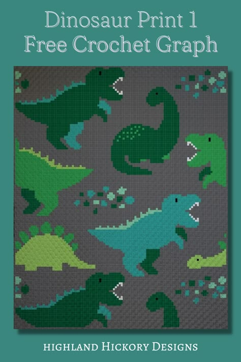 You can use the Dinosaur Print 1 Graph for Corner to Corner (C2C), Tapestry crochet (sc), tss, mini c2c, hdc, dc, bobble stitch, cross stitch, or any other craft that utilizes a graph. This is an intermediate level pattern that uses 8 different yarn colors. The graph is 135 blocks (squares) high by 110 blocks (squares) wide. C2c Patterns Graph, Crochet Graphs Patterns, Crochet Dinosaur Blanket, C2c Graph, Dinosaur Crochet Blanket, C2c Crochet Blanket Pattern Free, Graphgan Crochet Patterns, Dinosaur C2c Crochet, Dinosaur Tapestry Crochet