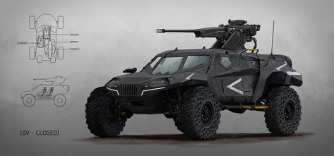 Scout Vehicle, Zombie Vehicle, A 10 Warthog, Concept Vehicles Sci Fi, Futuristic Cars Design, Armored Vehicle, Space Ship Concept Art, Armoured Personnel Carrier, Military Design