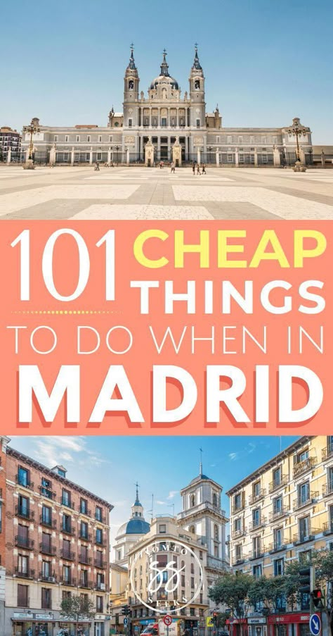 Madrid On A Budget, Free Things To Do In Madrid, Day Trips From Madrid Spain, Madrid Attractions, Madrid Guide, Madrid Itinerary, Travel Madrid, Spain Destinations, Madrid Spain Travel