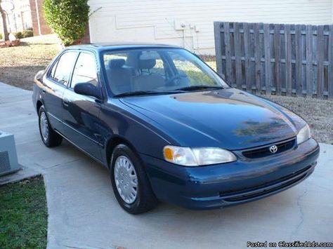 "1998 Toyota Corolla - College Car" that's the make and model of my Betsy. Good car.. Tough. 1998 Toyota Corolla, 2001 Toyota Corolla, Old Toyota Corolla, Corolla 2001, Corolla 1998, Corolla Car, Poetry Book, Car Ideas, Idea Board