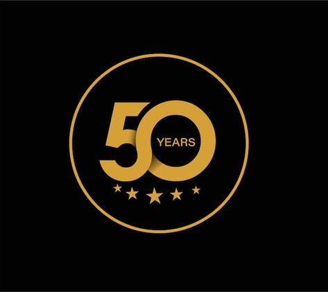 Vector 50th years anniversary celebratio... | Premium Vector #Freepik #vector #50-years #50-anniversary #50th #jubilee Golden Jubilee Logo, Anniversary 50 Years, 50 Years Logo, 50 Logo, 50% Logo, Golden Jubilee, 50 Years Anniversary, 50 Years, Beautiful Scenery Nature