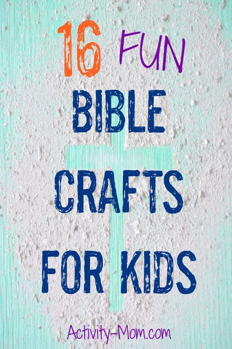 16 fun Bible crafts for kids. Easy crafts for Sunday School. Learn a Bible story and pair it with a simple craft for kids of all ages. Christian Kids Crafts, Christian Activities, Children's Church Crafts, Bible Story Crafts, Sunday School Kids, Sunday School Crafts For Kids, Preschool Bible, Bible School Crafts, Christian Crafts