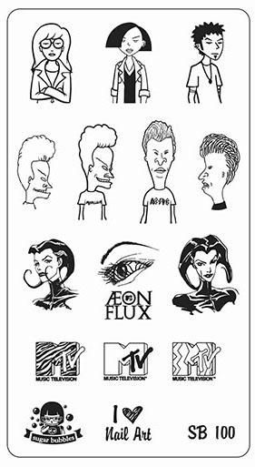 Mtv Daria, Beavis Y Butthead, Flash Drawing, Bubble Nails, Cool Tattoo Drawings, Aeon Flux, Nail Art Stamping Plates, Nail Stamping Plates, Flash Art