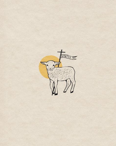 Sheep Bible Art, Jesus Logo Design, Gospel Artwork, Little Lamb Tattoo, Mom Verses, Lamb Logo, Lamb Illustration, John 1 29, Lamb Drawing