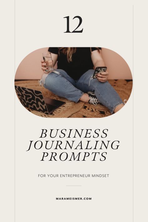 Business Writing Prompts, Journal Prompts Business, Journal Prompts For Business Owners, Journal Prompts For Entrepreneurs, Business Journal Prompts, Entrepreneur Journal, Mindset Journal Prompts, Business Journaling, Owning A Business