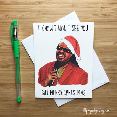 Stevie Wonder Christmas Card Inappropriate Christmas Humor Christmas Cards Handmade Kids, Beautiful Christmas Wrapping, Unique Christmas Gifts Diy, Christmas Card Images, Reindeer Card, Dog Christmas Card, Watercolor Christmas Tree, Beautiful Christmas Cards, Homemade Christmas Cards