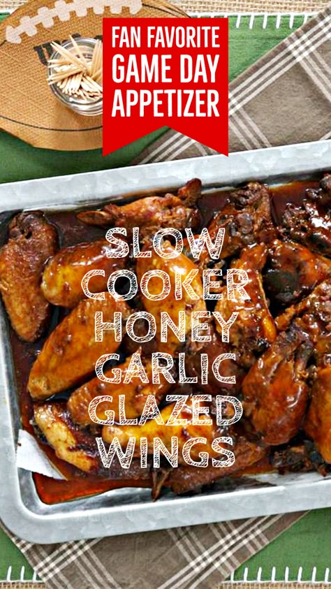 Honey Garlic Chicken Wings Crockpot, Slow Cooker Honey Garlic Wings, Slow Cooker Wings Recipe, Chicken Wing Recipes Crockpot, Crock Pot Chicken Wings Slow Cooker, Slow Cooker Chicken Wings Recipes, Crockpot Wings Slow Cooker, Wings Crockpot Recipes, Chicken Wings In Crockpot