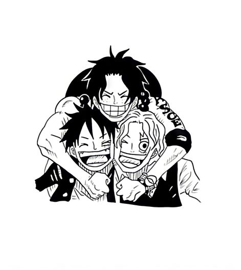 Ace Sabo Luffy Tattoo, Idea For Tattoo, Ace Luffy, Quarter Sleeve Tattoos, Piece Tattoo, Sabo One Piece, Ace Sabo Luffy, Ace And Luffy, One Piece Tattoos