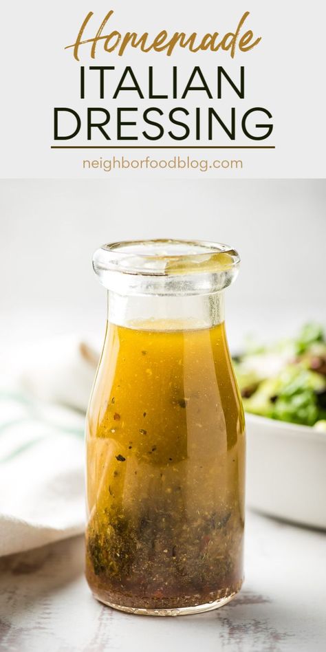 Vegan Italian Dressing, Easy Homemade Italian Dressing, Italian Dressing Recipe, Italian Dressing Recipes, Homemade Italian Dressing, Green Salads, Salads Pasta, Zesty Italian Dressing, Pasta Salad Dressing