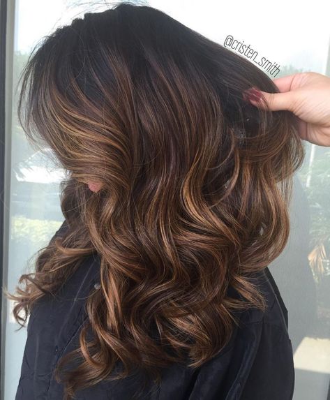 Light Brown Balayage Hair with Black Roots Mocha Balayage, Light Brown Balayage, Balayage Long Hair, Caramel Mocha, Chocolate Brown Hair Color, Hair Color Chocolate, Ash Blonde Balayage, Chocolate Hair, Chocolate Brown Hair