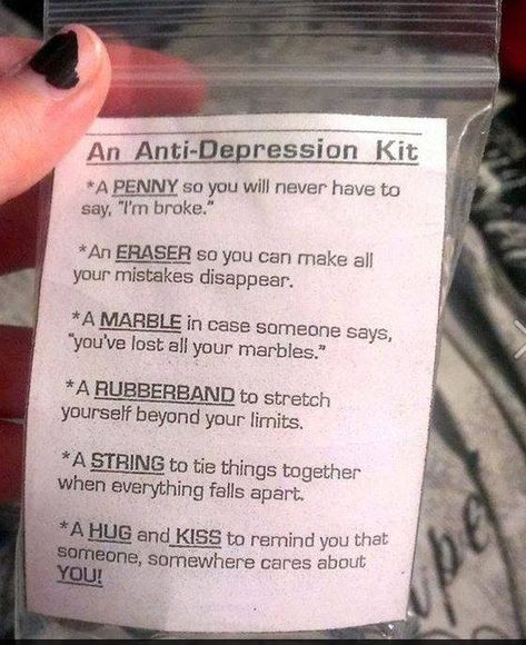 Anti-Depresion Kit Open When Letters, Cadeau Diy, Cheer Up, Care Package, Gag Gifts, Homemade Gifts, Creative Gifts, Funny Gifts, Boyfriend Gifts