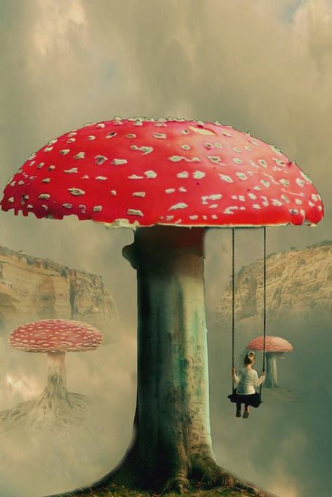 Proportion Art, Fungi Art, Gcse Art Sketchbook, Arte Peculiar, Collage Art Projects, Abstract Art Wallpaper, Surrealism Painting, Mushroom Art, Pop Surrealism