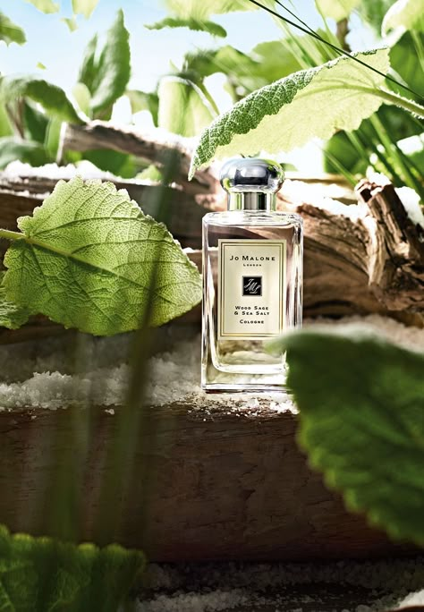 Jo Malone Wood Sage & Sea Salt Fragrance Fragrance Photography, Perfume Photography, Cosmetics Photography, Beauty Ad, Beauty Products Photography, Cosmetic Design, Beauty Shots, Luxury Fragrance, Jo Malone