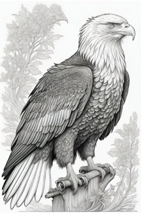 Pencil Drawings Of Animals Wildlife, Eagle Drawing Pencil, Eagle Drawing Sketches, Eagle Art Draw, Eagle Digital Art, Cool Animal Drawings, Pencil Drawing Animals, Draw Eagle, Birds Sketches