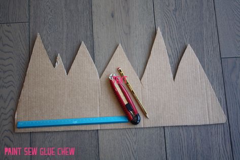 MAKE EASY CARDBOARD MOUNTAINS to DECORATE for CHRSITMAS using RECYCLED CARDBOARD and WHITE PAINT. Pin for later or head to the blog for details of this and other easy crafts and decoartions to copy. #recycled #cardboard #cardboardmountains #christmasdecorations #minimalistchristmas #monochromechristmas #recycledchristmas #handmadechristmas #christmasmountain #scandinavianchristmas #craftchristmas #creativechristmas #cardboardboxideas #cardboardboxcrafts Cardboard Mountain, Diy Ski Ball Cardboard, Cardboard Mountains Backdrop, Cardboard Mountains Diy, Box Train Diy Cardboard Christmas, Styrofoam Mountain For Christmas Village, Board Game Template, Diy Christmas Village, Cardboard Box Crafts