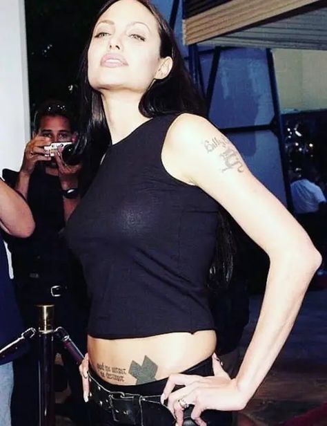 Famous Tattoos Celebrities, Angelina Jolie Make Up, Angelina Jolie Tattoo, Tattoos And Their Meanings, Tattoos Celebrities, S Tattoos, Belly Tattoo, C Tattoo, Famous Tattoos