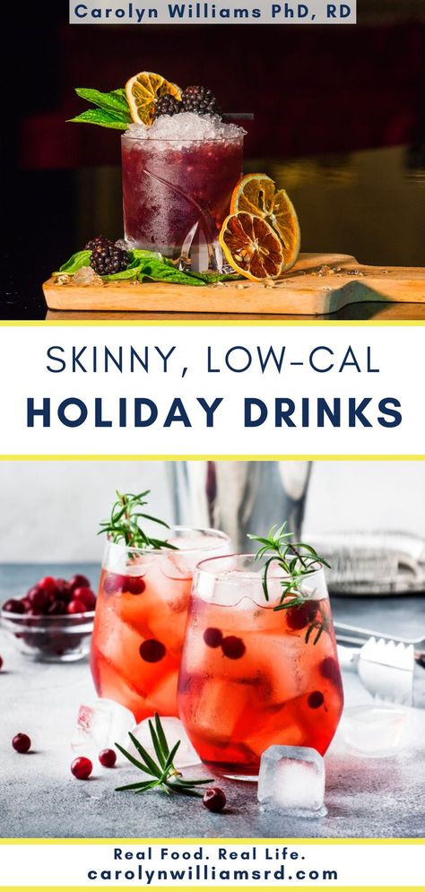 Low Calorie Fall Drinks Alcohol, Easy Low Calorie Cocktails, Low Carb Holiday Cocktails, Light Holiday Cocktails, Low Sugar Thanksgiving Cocktails, Low Cal Fall Cocktails, Low Sugar Christmas Punch, Low Sugar Holiday Cocktails, Cocktail Recipes Low Calorie