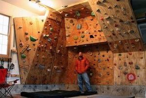 DIY Rock Climbing Wall for Under $100 | Garage Gym Reviews Build A Garage, Diy Climbing Wall, Home Climbing Wall, Indoor Climbing Wall, Rock Climbing Gym, Climbing Bouldering, Bouldering Wall, Indoor Rock Climbing, Ultimate Garage