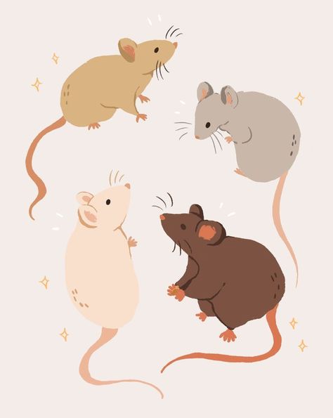 Cami 🌙✨🌸 Jisung stan on Twitter: "Enjoy rats this year 🐭✨ #yearoftherat… " Cute Rat Drawings, Mouse Drawing, Art Mignon, Cute Rats, Pet Rats, Art Et Illustration, Art And Illustration, Banksy, Animal Illustration