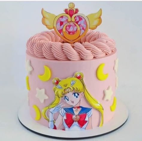 Moon Party Ideas, Sailor Moon Cakes, Sailor Moon Party, Sailor Moon Birthday, Saylor Moon, Anime Cake, Moon Party, Kawaii Cooking, Sailor Moon Wallpaper