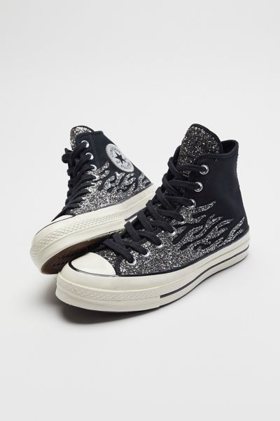 Black Glitter Converse, Converse Glitter, Sparkly Converse, Glitter Converse, Converse Chuck 70, High Top Sneaker, Glitter Shoes, Chuck 70, Converse High Tops