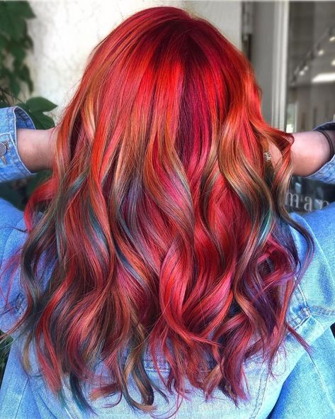 Double Nose Piercing, Bold Hair Color, Colourful Hair, Creative Hair Color, Creative Hair, Coloured Hair, Boring Hair, Beautiful Hair Color, Fun Hair