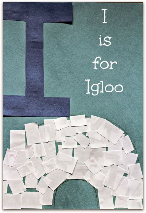 Letter I Craft For Preschoolers, I Is For Igloo, O Is For Owl, Igloo Craft, Letter I Activities, Letter I Crafts, Preschool Letter Crafts, Alphabet Crafts Preschool, Abc Crafts