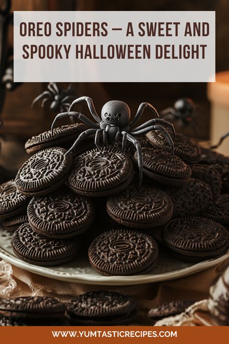 Turn ordinary Oreos into spooktacular spiders! This quick recipe is perfect for Halloween gatherings or a fun family activity. No baking required—just simple ingredients and a creative touch. Learn how to craft these frightfully cute snacks in minutes.

#HalloweenRecipes #SpiderCookies #OreoDesserts #FunSnacks #HalloweenIdeas Oreo Spiders, Oreo Icing, Gluten Free Oreos, Sweet And Spooky, Spider Cookies, Spooky Snacks, Oreo Flavors, Spider Halloween, Spooky Treats