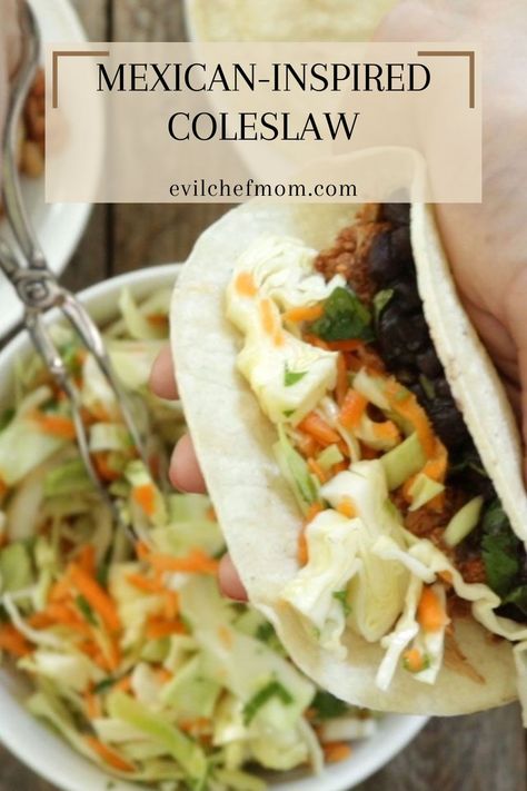 Mexican-Inspired Coleslaw Mexican Style Coleslaw Recipe, Mexican Coleslaw For Tacos, Mexican Coleslaw Recipe, Slaw For Tacos, Mexican Coleslaw, Mexican Slaw, Grapefruit Salad, Cabbage Rice, Vegetarian Cabbage