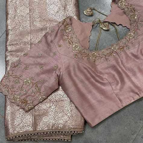 Elevate your wardrobe with our stunning Designer Zardosi Maggam Work Blouses! ✨ - Fabric : Half pattu/Raw Silk - Dispatch: 4 days - Price. 3000 unstitched- : 3550 stiched With customizable colors and sizes, each blouse is crafted to perfection, just for you! Don’t miss out—transform your outfit with a touch of tradition and elegance. Get yours now and stand out in any crowd! 🌸 . . . . #weddingblouse #bridalblouse #designerblouse #blousedesigns #blouse #designerblouseideas #bridalblouses ... Elegant Maggam Work Blouses, Pattu Saree Blouse Designs Without Work, Silk Saree Blouse Designs Work, Maggam Work Back Neck Designs, Work On Blouse Designs, Half Hands Maggam Work Blouses, Simple Blouse Embroidery Designs Silk, Silver Colour Blouse Design, Blouse Design For Pattu Saree