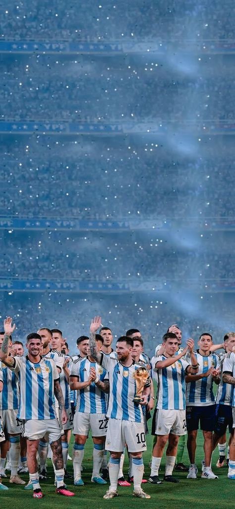 Wallpaper Wc, Messi Logo, Lionel Messi Argentina, Lionel Messi Posters, Argentina Football Team, Messi World Cup, Argentina Team, Messi Goat, Messi Poster