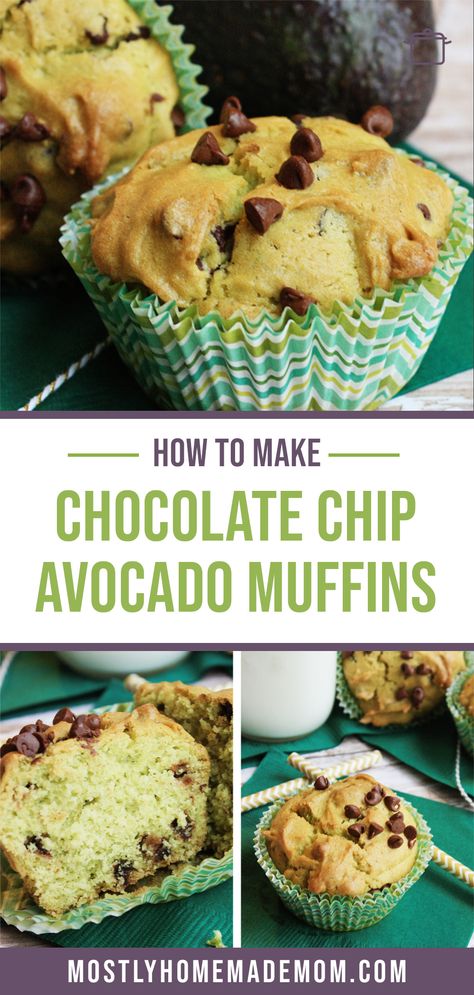 Avocado Baked Goods, Avocado Sweet Recipes, Avocado Chocolate Muffins, Hidden Avocado Recipes, Avocado Muffins Healthy, Baking With Avocado, What To Make With Avocado, Avocado Cake Recipe, Avocado Baking