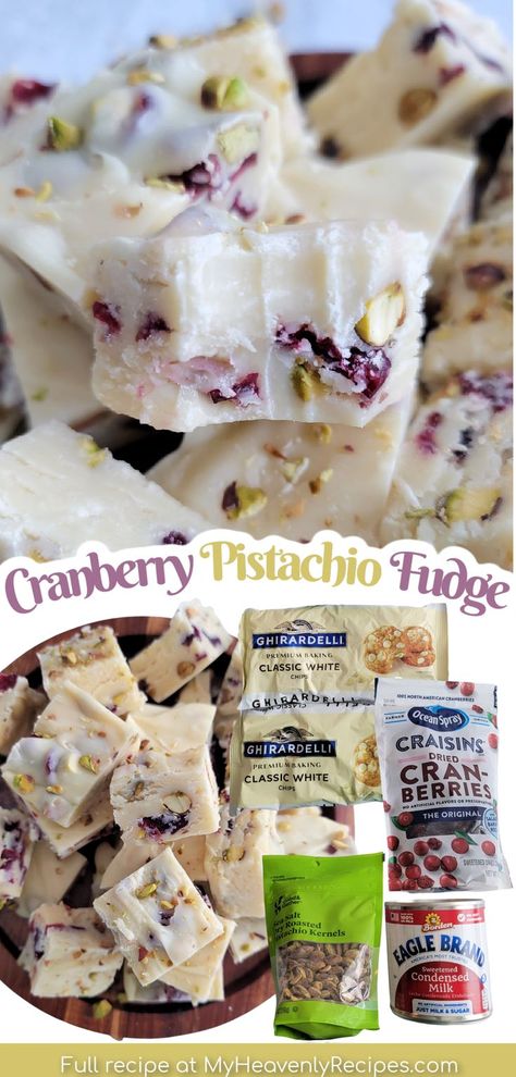 Pistachio Recipes Desserts, Cranberry Pistachio Fudge, Pistachio Fudge, White Fudge, White Chocolate Fudge Recipes, Cranberry Fudge, Crafty Morning, White Chocolate Fudge, Fudge Recipes Chocolate