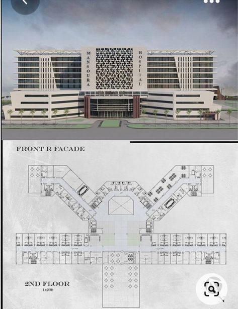 Hospital Elevations Architecture, Hospital Concept Design, Small Hospital Plan, Hospital Design Architecture Floor Plans, Hospital Plan Design, Modern Hospital Exterior, Hospital Architecture Concept, Hospital Architecture Plan, Hospital Elevation Design