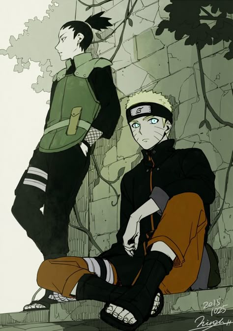 No larger size available 'Somehow it made me think of the fanfiction 'A Strange Vacation'...' Konoha Village, Naruto And Shikamaru, Naruto The Movie, Naruto Boys, Naruto Fan Art, Naruto Ship, Art Manga, Naruto Series, Naruto Cute