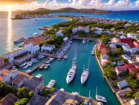 Discover Antigua and Barbuda's Natural Beauty: English Harbour at Sunset Inspiring Landscapes, Christmas Cruise, Christmas Cruises, Wide World, Antigua And Barbuda, Awe Inspiring, North America, Natural Beauty, Christmas