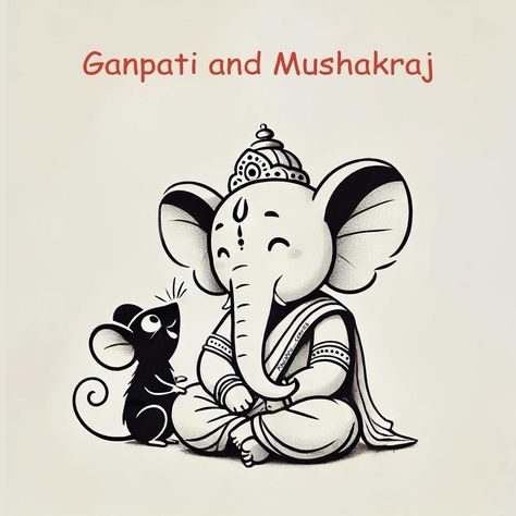 Ganesh Doodle Art, Bapu Paintings, Divine Frequency, Bapu Bommalu, God Drawings, Pen Arts, Ganesh Painting, Cartoon Drawing For Kids, Photos Of Ganesha