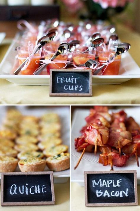 Brunch Display, Quiche Brunch, Brunch Party Menu, Baby Shower Food Menu, Bridal Brunch Food, Baby Shower Brunch Food, Wedding Shower Food, Champagne Brunch, Mini Quiches