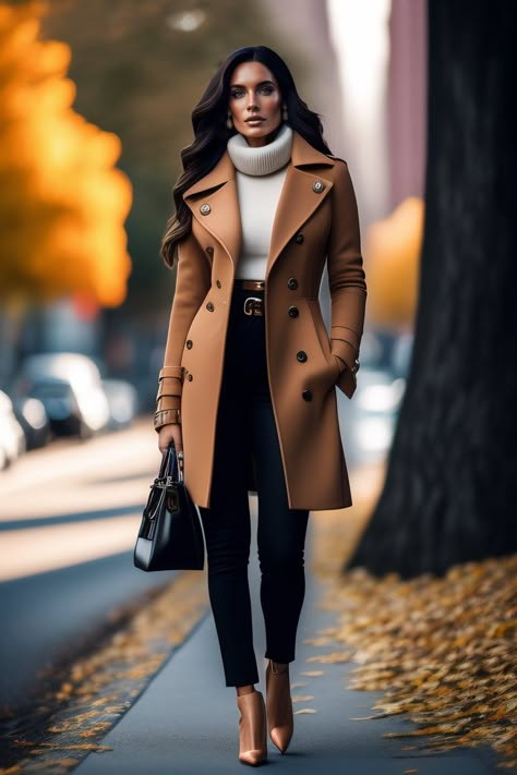 Lexica-Street Fashion Classy Winter Outfits, Trendy Fall Outfits, Classy Work Outfits, Classy Casual Outfits, Stylish Work Outfits, Looks Chic, Work Outfits Women, Fall Fashion Outfits, Business Casual Outfits