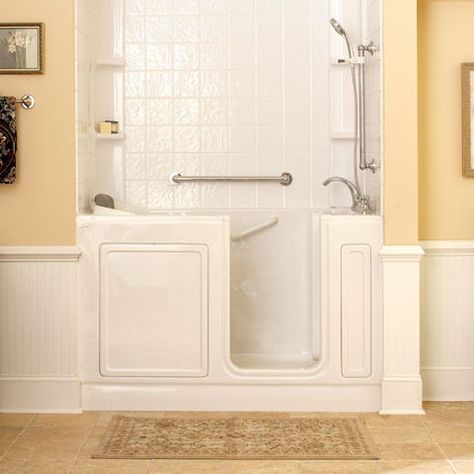 American Standard Mobile Site Walkin Bathtubs, Senior Bathroom, Walk In Tub Shower, Walk In Tub, Bathtub Shower Combo, Inlaw Suite, Walk In Shower Designs, Walk In Bathtub, Walk In Bath