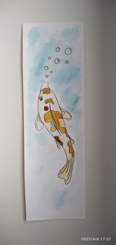 Koi Fish Bookmark, Fish Bookmark, Book Markers, Retirement Party, Bookmarks Handmade, Marker Art, Watercolour Painting, Koi, Nct