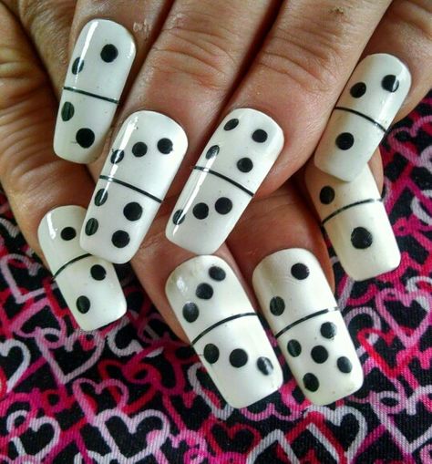 Domino Nail Art, Domino Nails, Designs Ideas, Mani Pedi, Unique Tattoos, Nail Ideas, Nail Inspo, Nail Designs, Nail Art