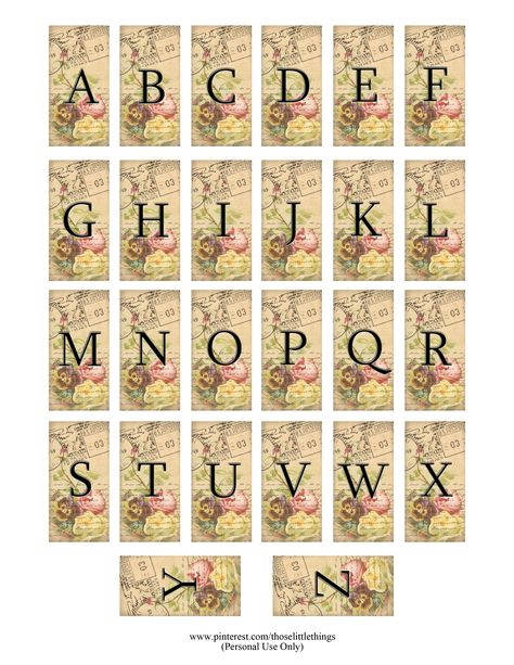 Floral Alphabet Letters, Domino Pendant, Image Collage, Floral Alphabet, Cocoppa Wallpaper, Flower Alphabet, Flower Printable, Vintage Journal, Romantic Flowers